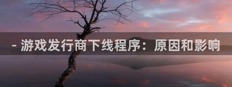 新城平台登录入口官网查询网址：- 游戏发行商下线程序：原因和影响